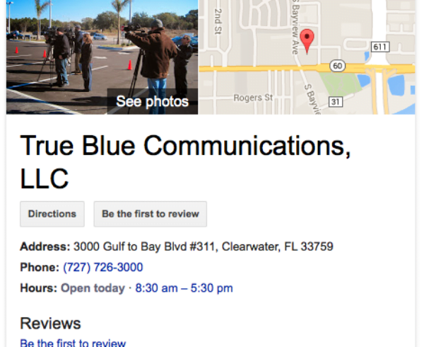 True Blue Communications Google+ Benefits